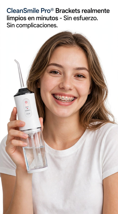 irrigador Bucal  CLEANSMILE Pro®  - Especial para Brackets - Pack 8 Boquillas