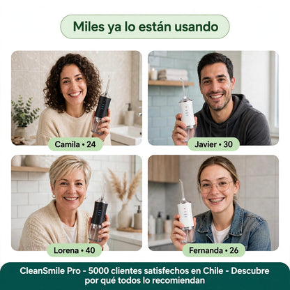 irrigador Bucal  CLEANSMILE Pro®  - Especial para Brackets - Pack 8 Boquillas